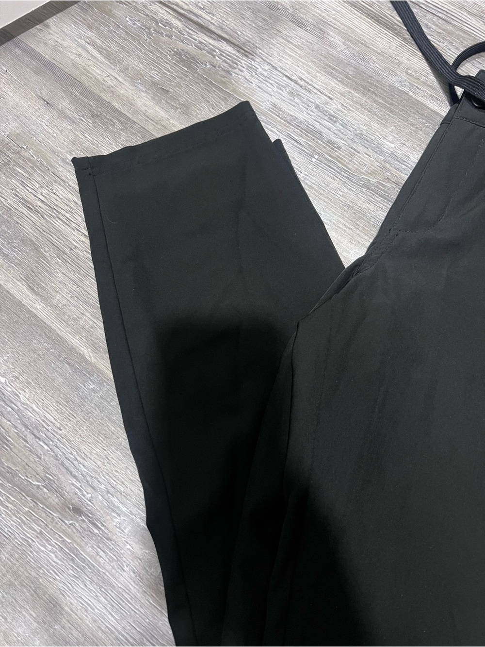 Women’s  Black Stretch Drawstring Pants - Picture 3 of 9